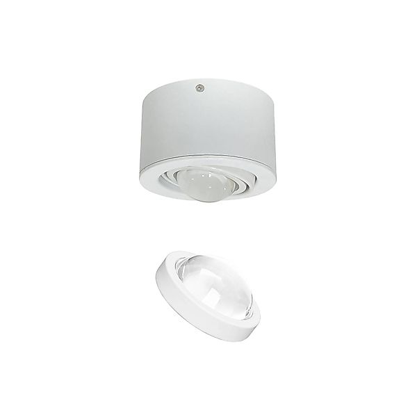 Lindby Strahler Jyla, weiß, 3.000 K, Ø 13 cm, Linse, Alu günstig online kaufen