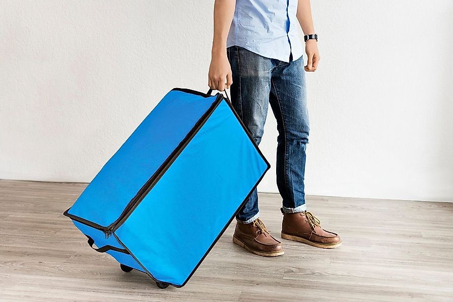 BURI Aufbewahrungsbox Aufbewahrungstrolley blau Einkaufsroller Koffer günstig online kaufen