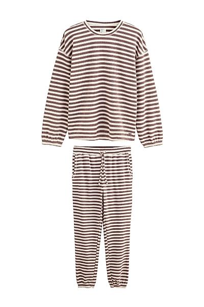 Next Pyjama Kuschliger Langarm-Schlafanzug mit Waffelstruktur günstig online kaufen