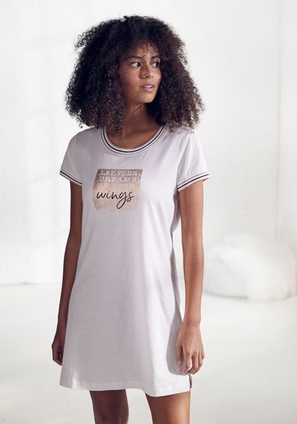 Vivance Dreams Nachthemd mit Statement-Print günstig online kaufen
