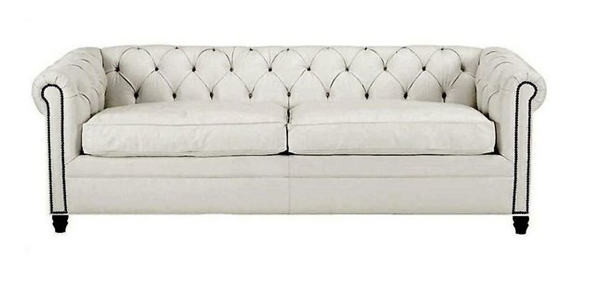 JVmoebel Sofa Weiß Chesterfield Modern Design Dreisitzer Couchen Leder, Mad günstig online kaufen