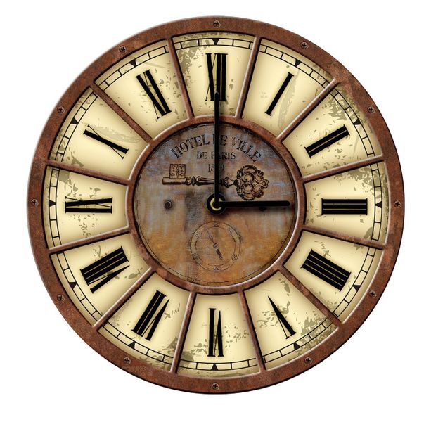 Wallarena Wanduhr Vintage Holz MDF XXL günstig online kaufen