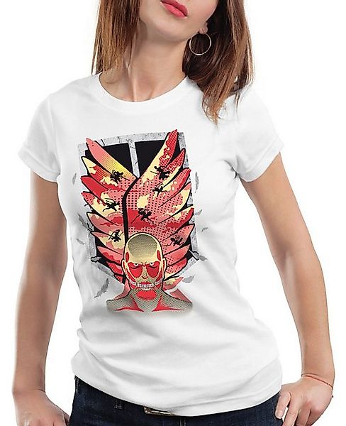 style3 T-Shirt Attack Wings Aufklärungstruppe AoT Titan Wappen Eren Riesen günstig online kaufen