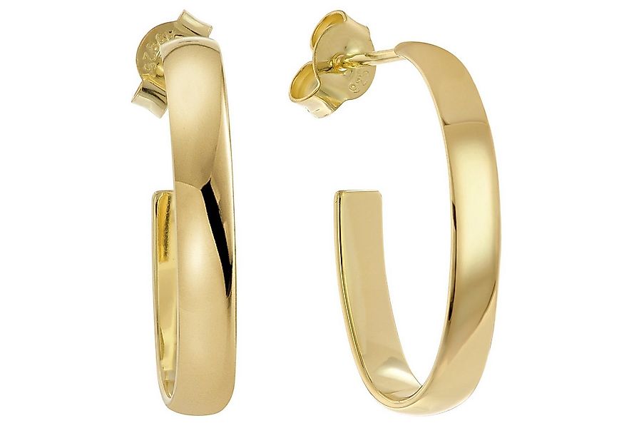 trendor Paar Creolen Damen-Gold auf Silber 925 Steck-20 mm günstig online kaufen