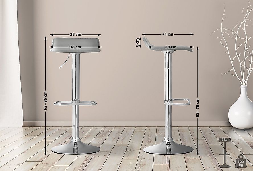 CLP Barhocker Dyn, mit Kunstleder-Bezug, höhenverstellbar, günstig online kaufen