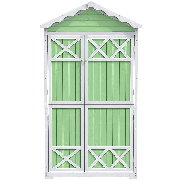 Outdoor Holz Gartenmöbel Aufbewahrungsschuppen, wetterfestes Design mit  st günstig online kaufen