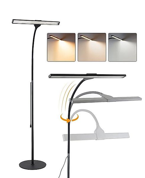 ZMH LED Stehlampe Leselampe Modern Dimmbar 178CM Metall mit Timer für Schla günstig online kaufen