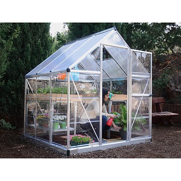 CANOPIA by PALRAM Gewächshaus Hybrid Silber 3,4 m² inkl. Fundament günstig online kaufen
