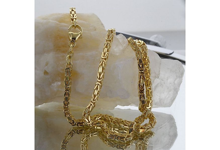 HOPLO Königskette Goldkette Königskette Länge 50cm - Breite 3,0mm - 750-18 günstig online kaufen