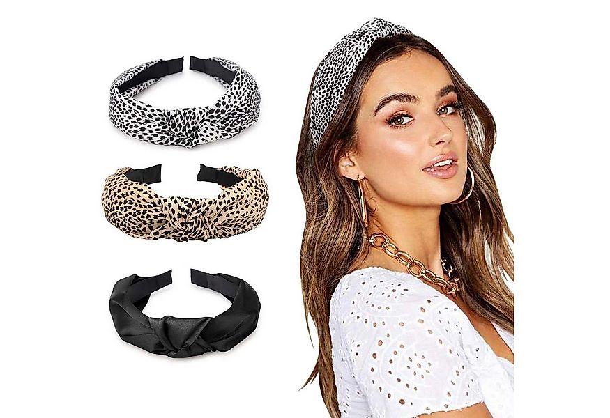 Coonoor Haargummi 3 Stück Verknotet Stirnband Haarreif Damen Boho Breite, 3 günstig online kaufen