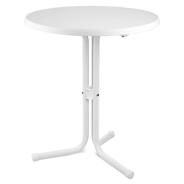 Beautissu Emma Stehtisch Ø60xH71 cm Weiß Stahl günstig online kaufen