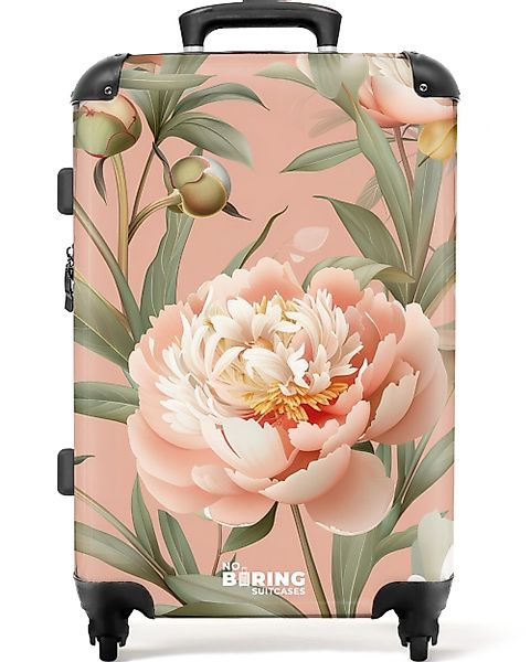 NoBoringSuitcases.com© Hartschalen-Trolley Rosa mit Pfingstrosen 67 günstig online kaufen