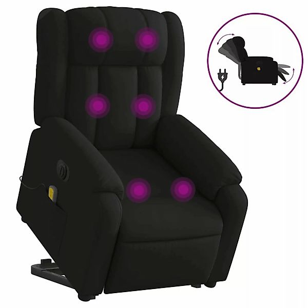 vidaXL Elektrischer Massagesessel mit Aufstehhilfe Schwarz Stoff Modell 9 günstig online kaufen