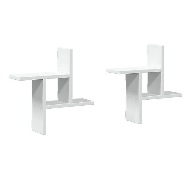 vidaXL Regal Wandregale 2 Stk. Weiß 38x12x38 cm Holzwerkstoff, 1-tlg. günstig online kaufen