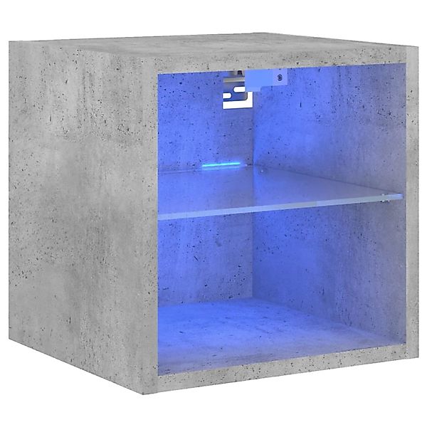 vidaXL TV-Wandschrank mit LED-Leuchten Betongrau 30x28,5x30 cm 836979 günstig online kaufen
