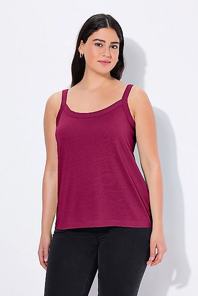 Ulla Popken Longtop Spaghettitop Rundhals Modalmix ärmellos günstig online kaufen