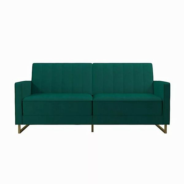 loft24 Schlafsofa Skylar, mit Relaxfunktion, Breite 195 cm, Samtoptik günstig online kaufen