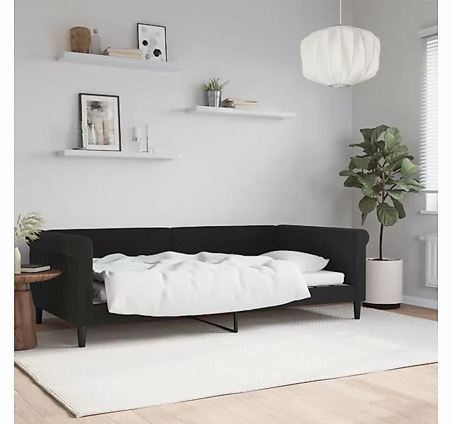 furnicato Bett Tagesbett Schwarz 100x200 cm Samt günstig online kaufen