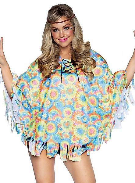Leg Avenue Hippie-Kostüm Hippie Poncho - Kostümteil 2teilig für Fasching, E günstig online kaufen