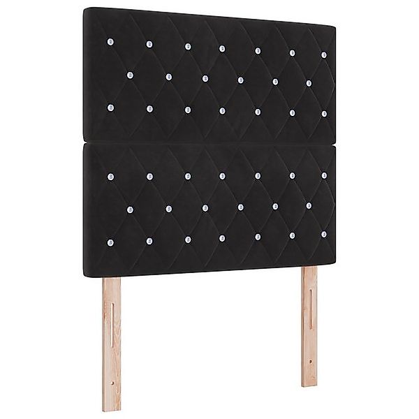 vidaXL Bett Boxspringbett mit Matratze Schwarz Samt (1-tlg) günstig online kaufen