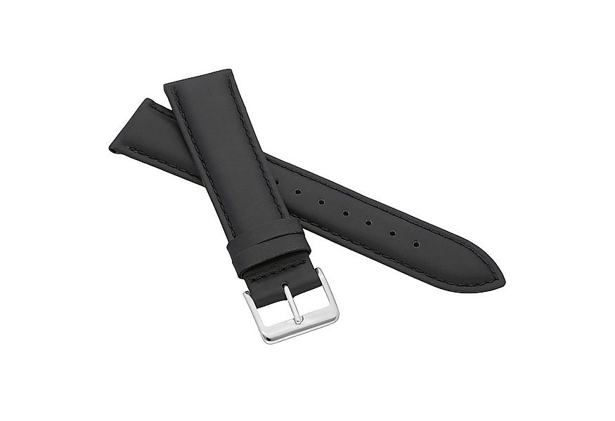 MARCHEL Uhrenarmband LLB-10 Schwarz, Hochwertiges Kalbsleder mit glatter Ob günstig online kaufen