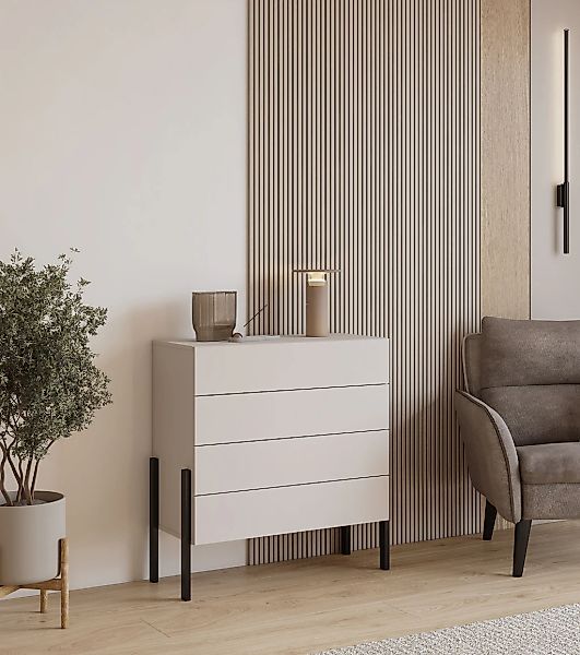 Home affaire Kommode "Jukon, Breite 84 cm, moderne grifflose Kommode", Schu günstig online kaufen