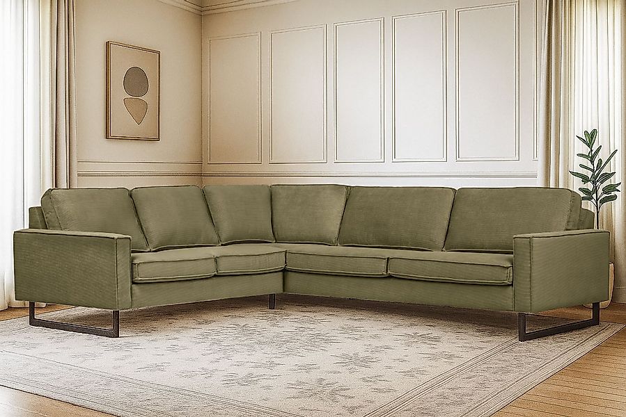 Home affaire Ecksofa Pinto, XXL, 250/290 cm, langer Schenkel, Ottomane, Cor günstig online kaufen