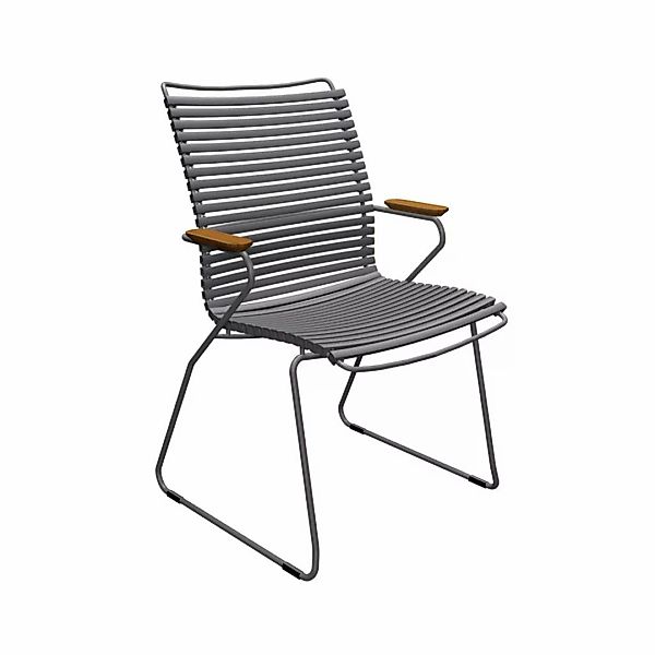 Outdoor Stuhl Click hohe Rückenlehne dunkelgrau günstig online kaufen