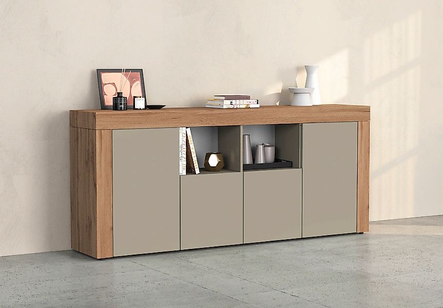 INOSIGN Sideboard "CHRONOS Breite 200 cm mit 4 Türen, 2 offene und 8 geschl günstig online kaufen