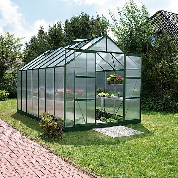 KONIFERA Gewächshaus Titania 11500, BxTxH: 254 x 441 x 246 cm, 4 mm Wandstä günstig online kaufen