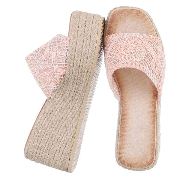 Ital-Design Wedge-Pantoletten mit Stickerei für Damen günstig online kaufen