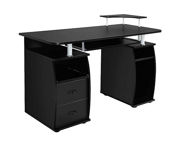 COSTWAY Computertisch, mit Tastaturauszug Druckerablage und 2 Schubladen günstig online kaufen