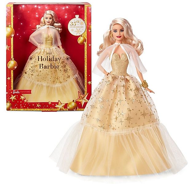 Barbie Anziehpuppe Holiday Barbie 2023 HJX04 Mattel Signature Puppe Sammelp günstig online kaufen
