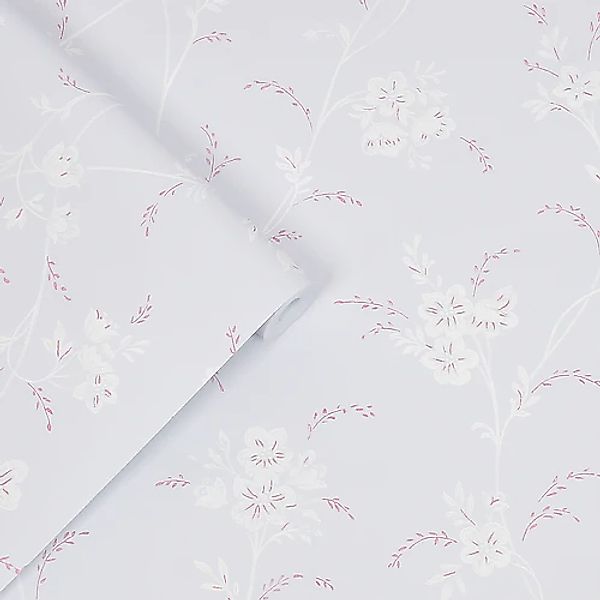 LAURA ASHLEY Vliestapete »Eva Floral Sugared Grey«, 10mx52cm günstig online kaufen