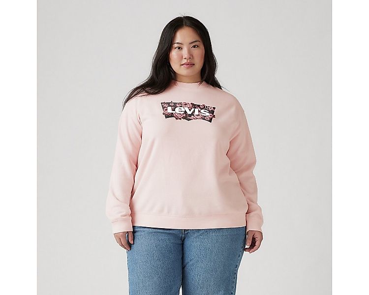 Levi's® Plus Sweatshirt PL GR EVERYDAY CREW mit Batwing-Logo mit Rosenprint günstig online kaufen