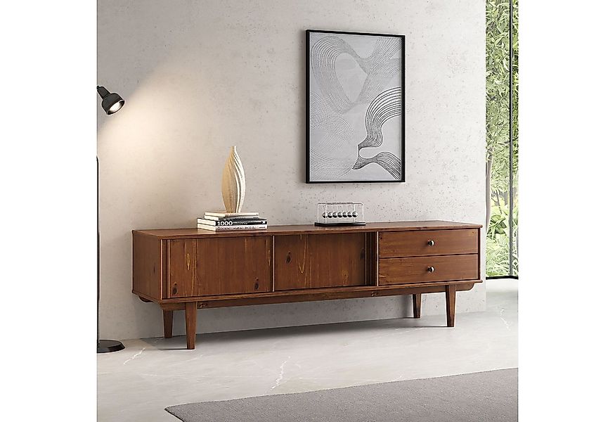 IDIMEX Lowboard SIMONA, TV Lowboard 175 cm aus Massivholz mit 2 Schiebetüre günstig online kaufen