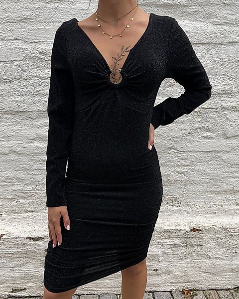 ITALY VIBES Cocktailkleid NELLA - glitzerndes Partykleid mit tiefem Ausschn günstig online kaufen