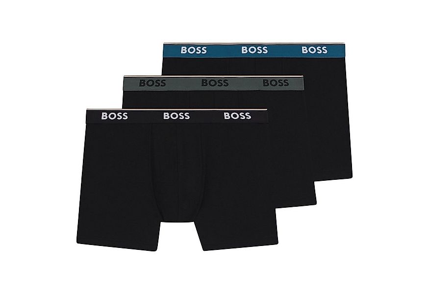 BOSS Boxer Cotton Stretch (3-St) mit umlaufend eingewebtem Markenschriftzug günstig online kaufen