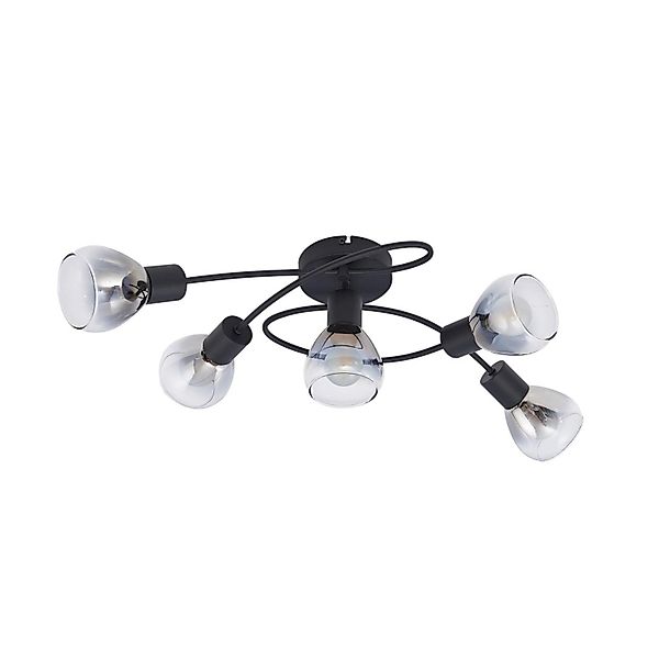 Lindby Deckenlampe Pendura 10031156 Modern in Alu aus Glas 5-flammig E14 Wo günstig online kaufen