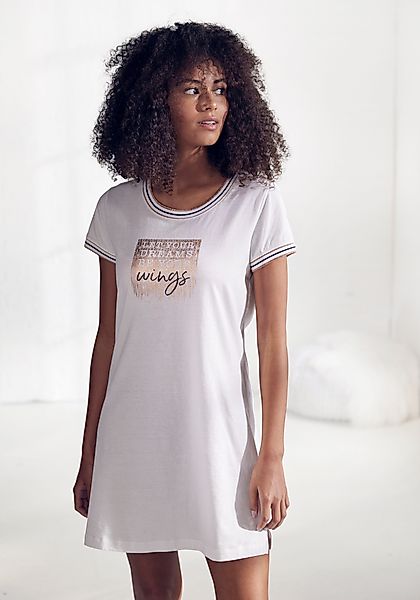 Vivance Dreams Nachthemd, mit Statement-Print günstig online kaufen