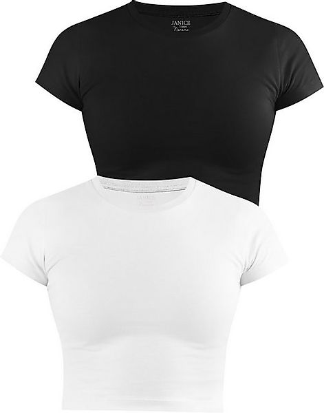 Janice Kurzarmshirt 2 x Damen crop günstig online kaufen
