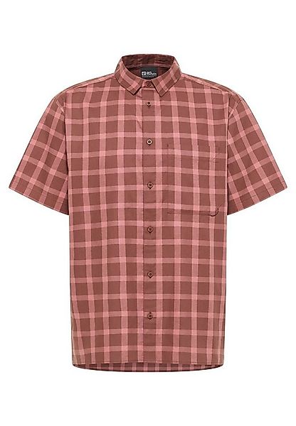 Jack Wolfskin Outdoorhemd Wanderhemd Planalto (Bio-Baumwolle) Kurzarm rot H günstig online kaufen