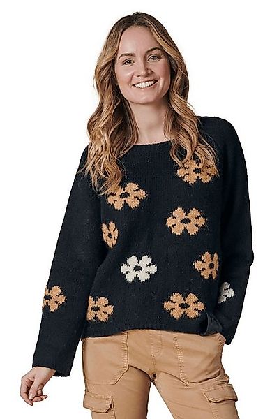 Zhrill Strickpullover ISABELLA mit Blumenintarsien günstig online kaufen