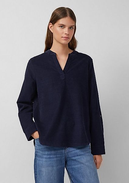 s.Oliver Langarmbluse Bluse Feincord-Bluse mit Turn-up und Raffung am Rücke günstig online kaufen