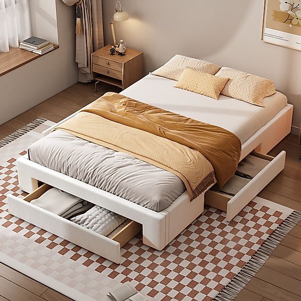 TavilaEcon Palettenbett Flachbett Doppelbett Jugendbett mit günstig online kaufen