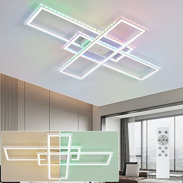 Nettlife LED Deckenleuchte Schlafzimmer RGB Dimmbar günstig online kaufen