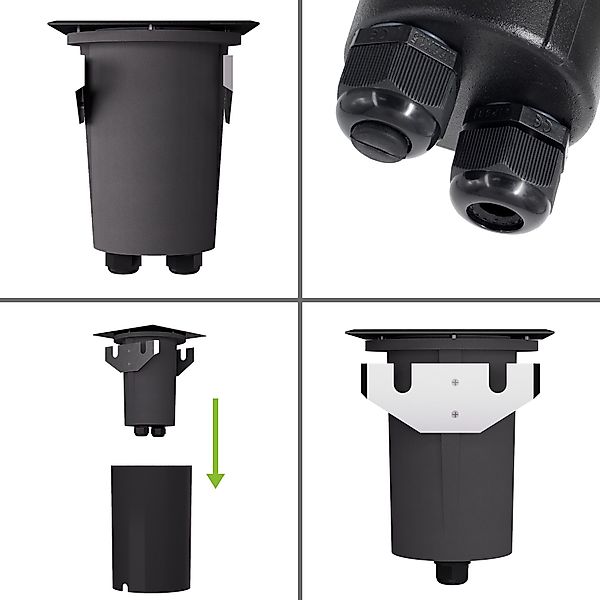 SSC-LUXon LED Gartenstrahler JUAVI Bodeneinbauleuchte schwarz günstig online kaufen