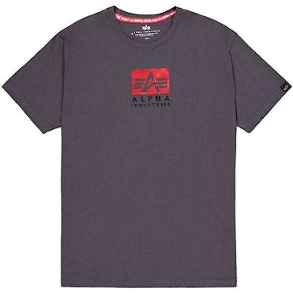 Alpha Industries  T-Shirt Satin Logo T-Shirt - vintage grey günstig online kaufen