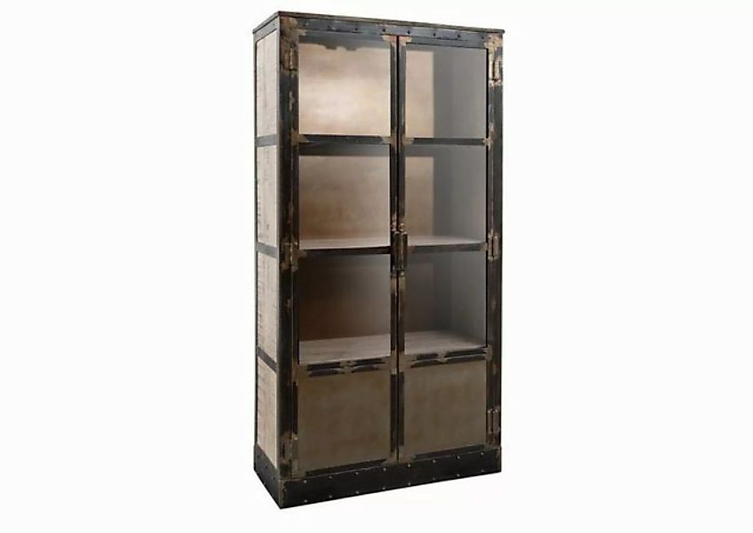 Massivmoebel24 Standvitrine (Vitrine Mango 92x40x185 braun lackiert HEAVY I günstig online kaufen