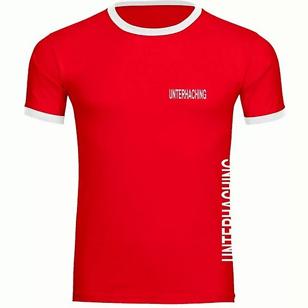 multifanshop T-Shirt Kontrast Unterhaching - Brust & Seite - Männer günstig online kaufen